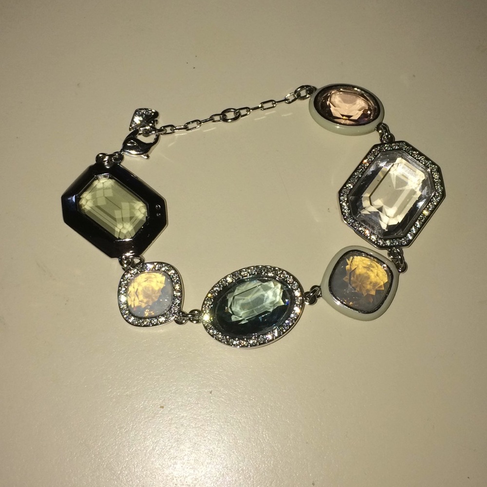 Swarovski meteorite rhodium plated bracelet new in box multicolored - Picture 1 of 8